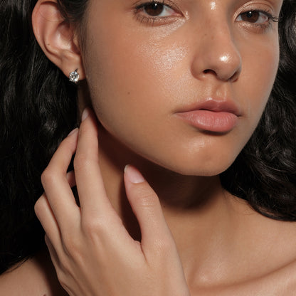 Stone moissanite earrings