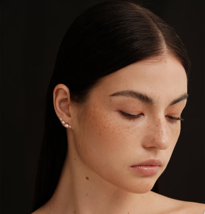 Starry moissanite earrings