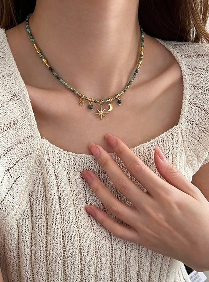 Celestial Natural Stone Necklace