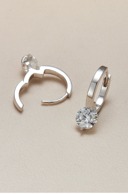 Orb moissanite earring