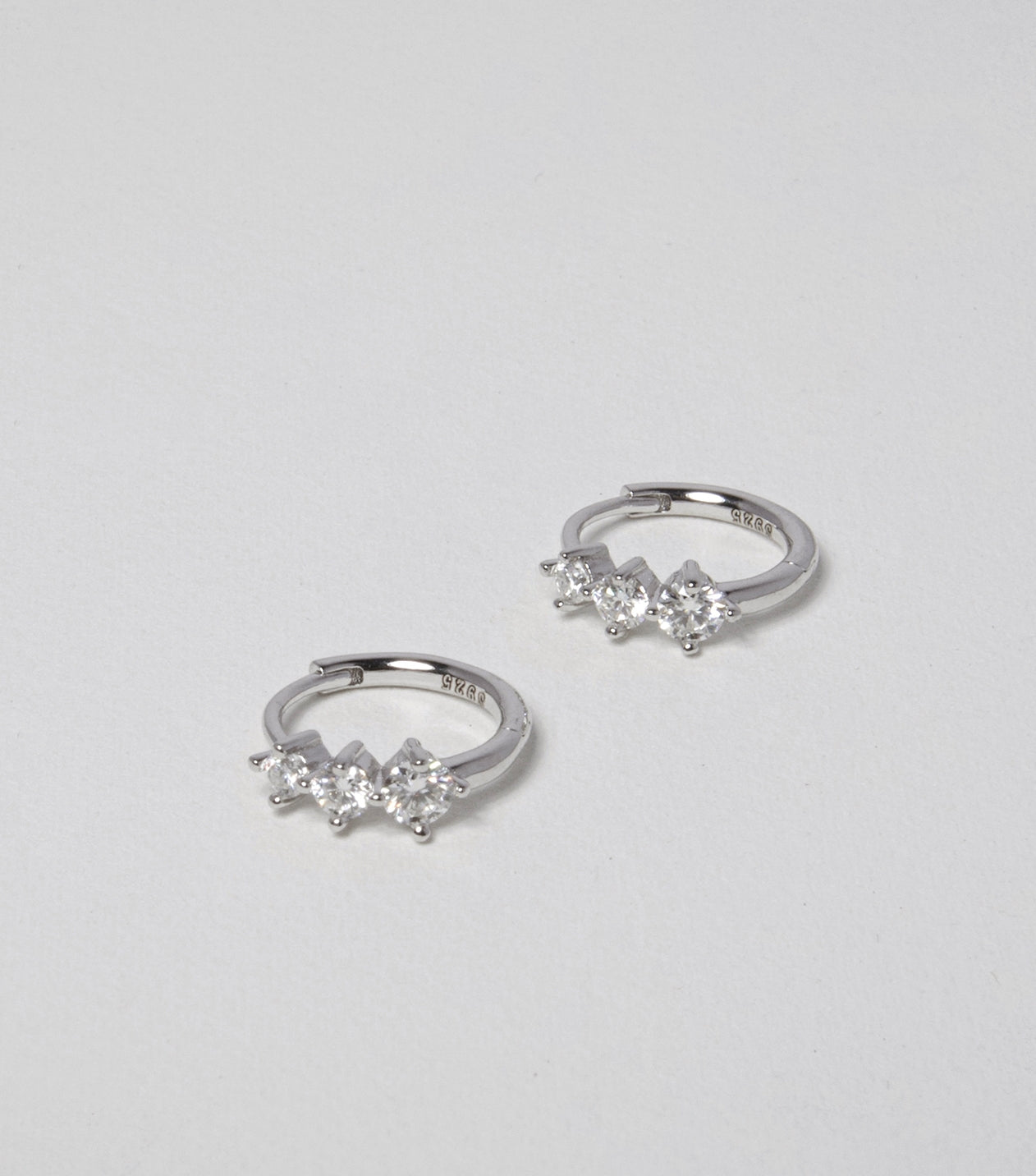 Trio moissanite earrings