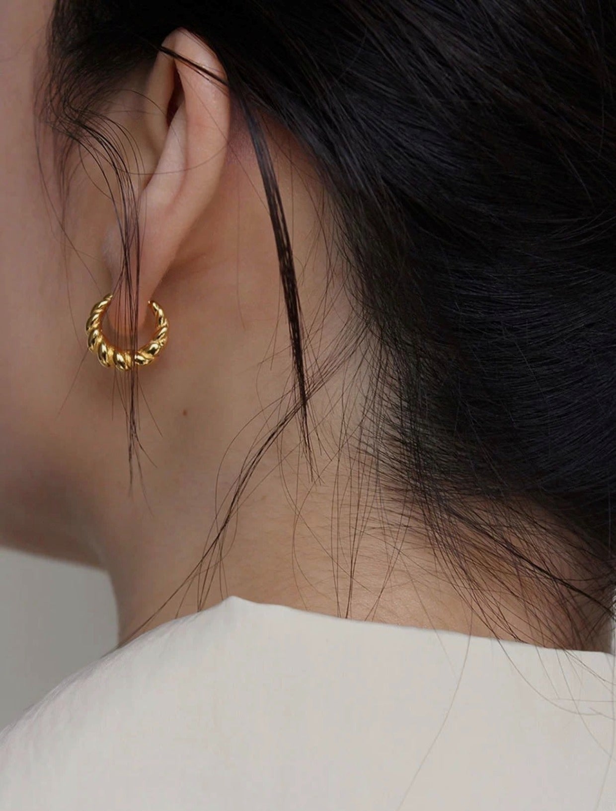 Twisted Croissant Earrings