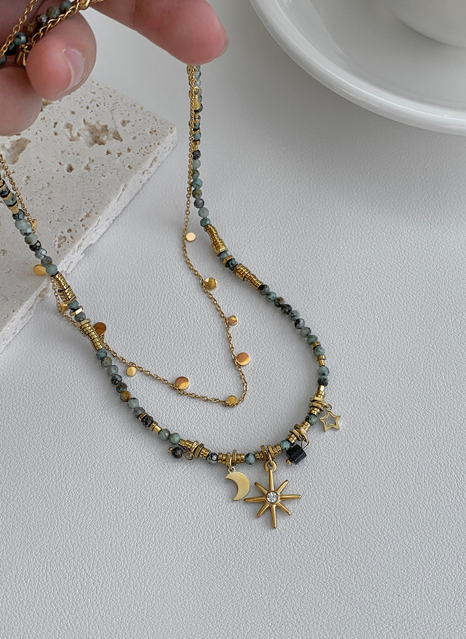 Celestial Natural Stone Necklace