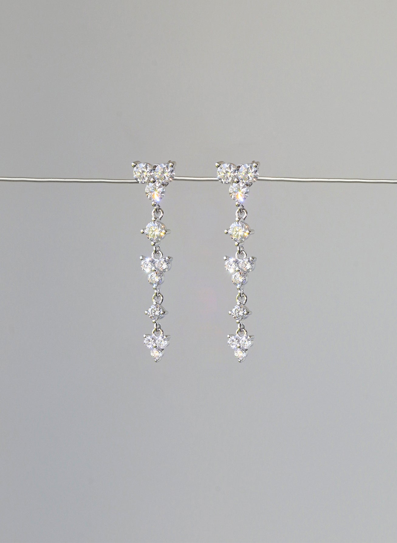 Starlit Dangly Moissanite Earrings