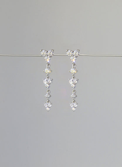 Starlit Dangly Moissanite Earrings