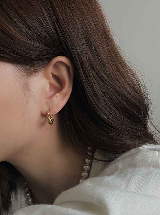Twisted Croissant Earrings