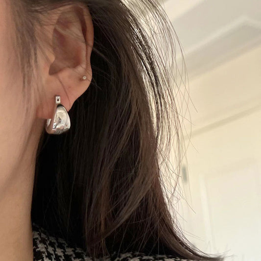 Silver Bold Hoops