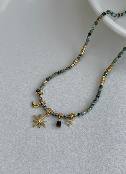 Celestial Natural Stone Necklace