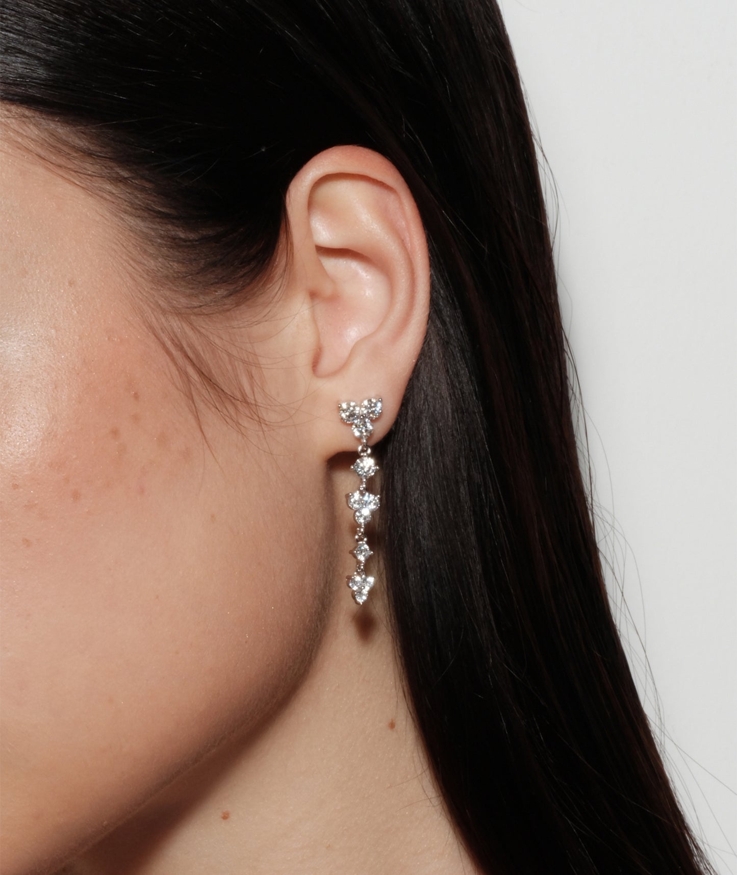 Starlit Dangly Moissanite Earrings
