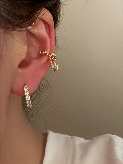 Pave Mini Hoop Earrings