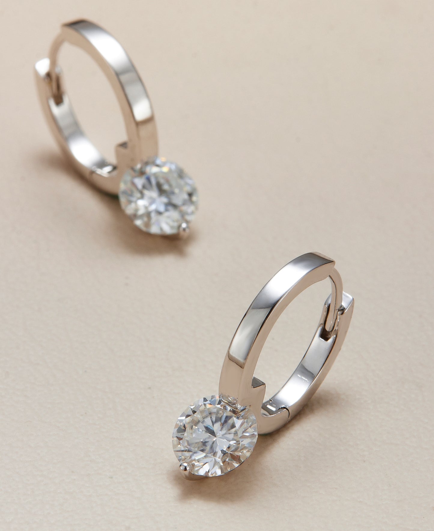 Orb moissanite earring