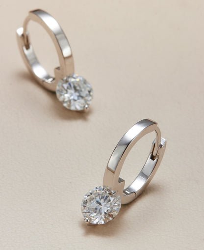 Orb moissanite earring