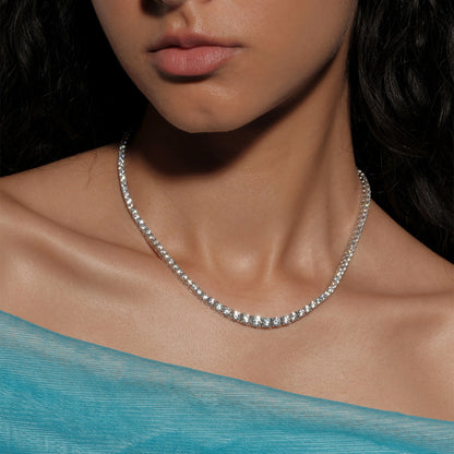 Gradient moissanite necklace