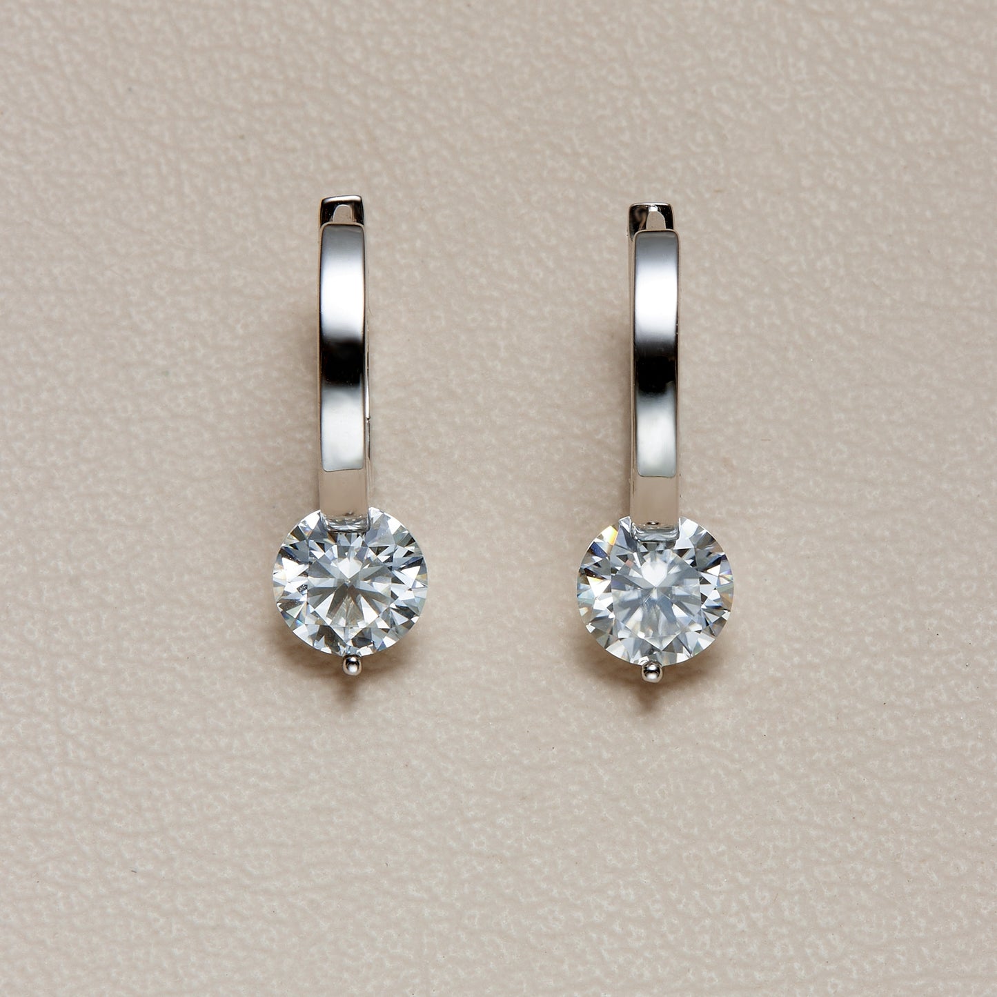 Orb moissanite earring