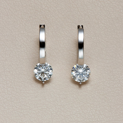 Orb moissanite earring