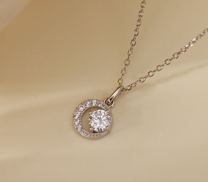 Crescent and Sun Necklace