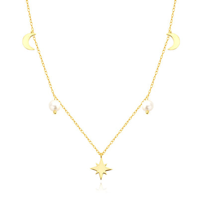 Celestial pearl necklace