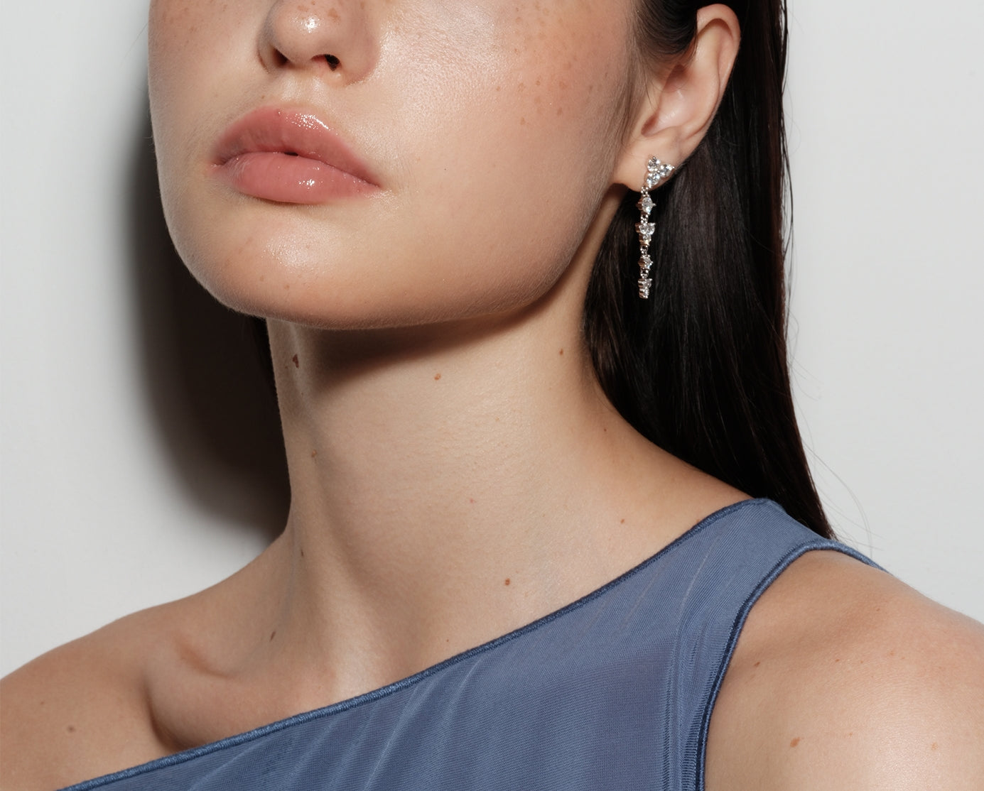 Starlit Dangly Moissanite Earrings