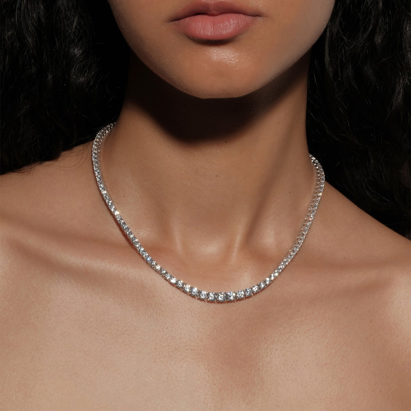 Gradient moissanite necklace
