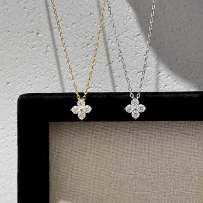 Clover Moissanite Pendant Necklace