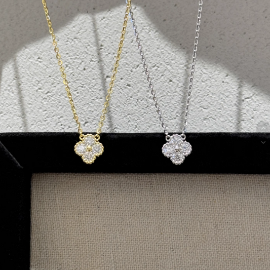 Clover Moissanite Pendant Necklace