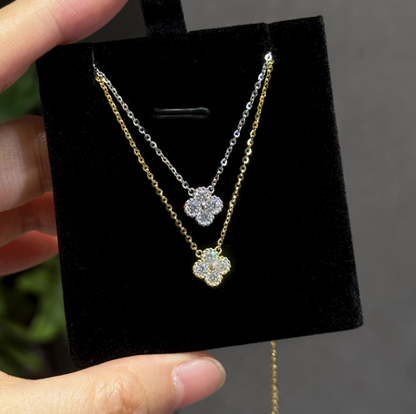 Clover Moissanite Pendant Necklace