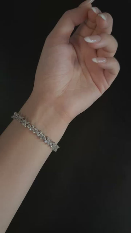 Floral eternity bracelet